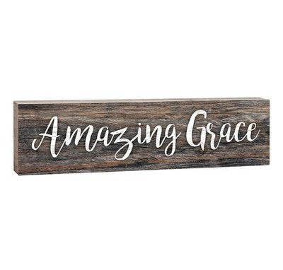 Amazing Grace Stick Plaque - Small