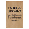Faithful Servant Silicone Bracelet with Card