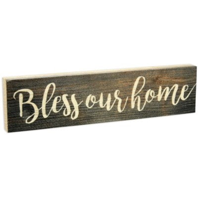 Bless Our Home Stick Plaque - Small